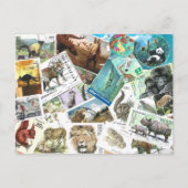 Postcrossing Animal Postzegels Briefkaart (Voorkant)