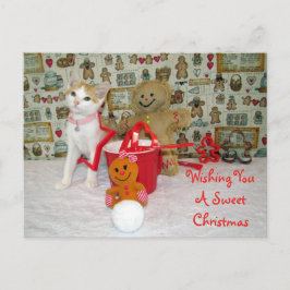 Postcrossing - Annie Cat Gingerbread Christmas Briefkaart
