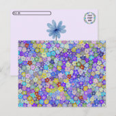 Postcrossing - Beautiful Colorful Floral Postcard Briefkaart (Voorkant / Achterkant)