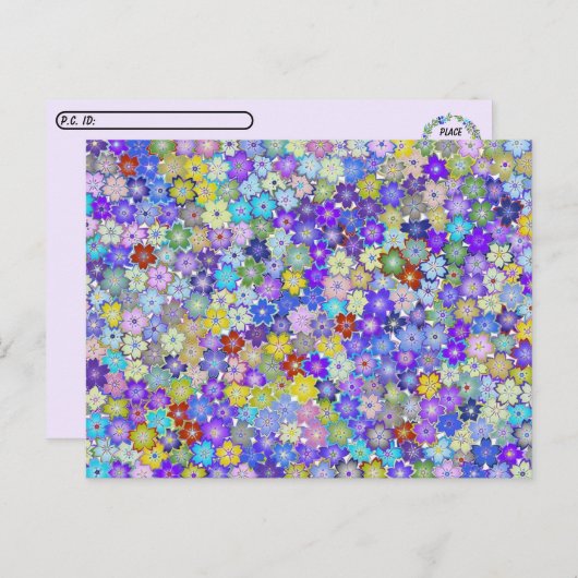 Postcrossing - Beautiful Colorful Floral Postcard Briefkaart (Voorkant / Achterkant)