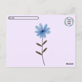 Postcrossing - Beautiful Colorful Floral Postcard Briefkaart (Achterkant)