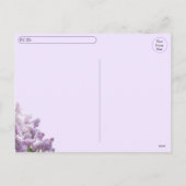Postcrossing - Boeket van Lilacs Feestdagenkaart (Achterkant)