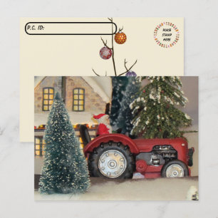 Postcrossing - Boerderij stijl Santa Claus Briefka Briefkaart