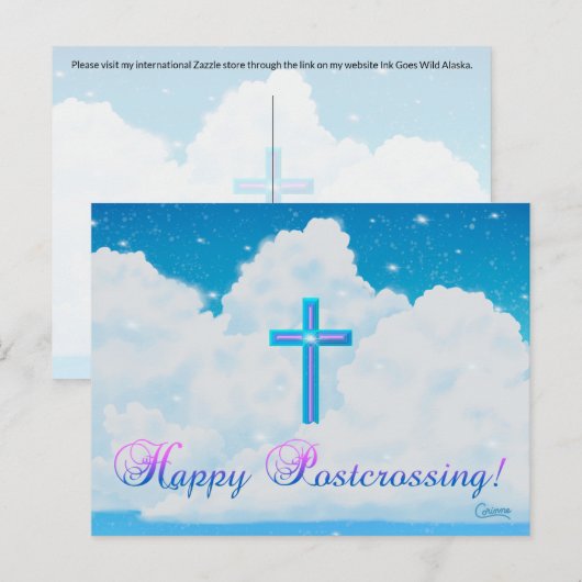 Postcrossing Cross - Briefkaart (Voorkant / Achterkant)