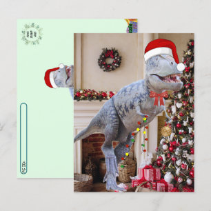 Postcrossing - Dinosaur Christmas Briefkaart