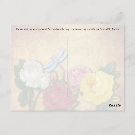 Postcrossing Dragonfly - Briefkaart (Achterkant)