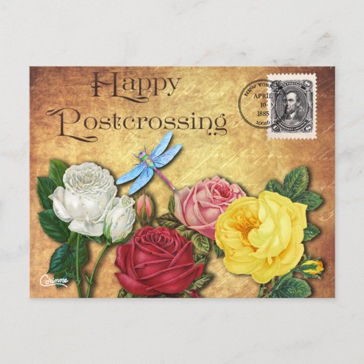 Postcrossing Dragonfly - Briefkaart (Voorkant)