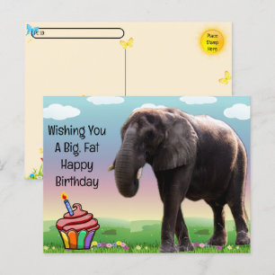 Postcrossing Fun Olifant Verjaardagsansichtkaart Briefkaart