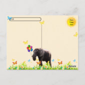 Postcrossing Fun Olifant Verjaardagsansichtkaart Briefkaart (Achterkant)