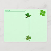 Postcrossing Handsome Jack = Cat St. Patrick's Day Briefkaart (Achterkant)