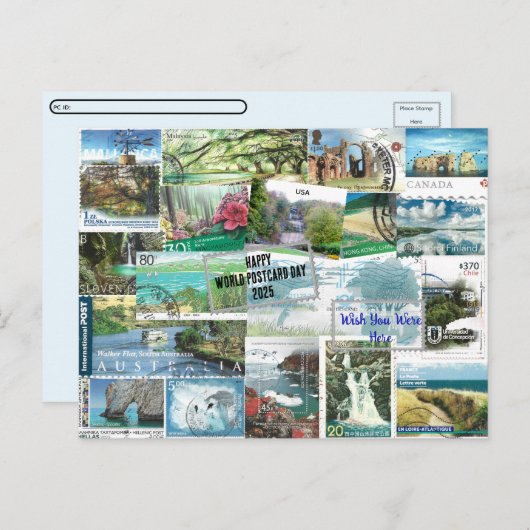 Postcrossing - Happy World Briefkaart Day 2025 (Voorkant / Achterkant)