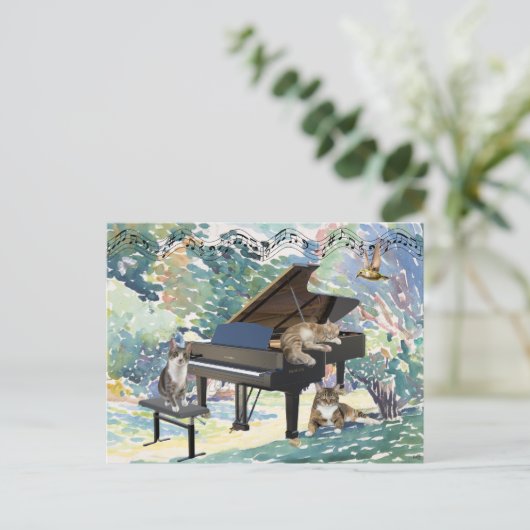 Postcrossing - Het Meowy Musical Briefkaart (Staand voorkant)