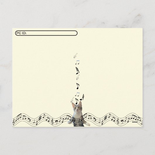 Postcrossing - Het Meowy Musical Briefkaart (Achterkant)