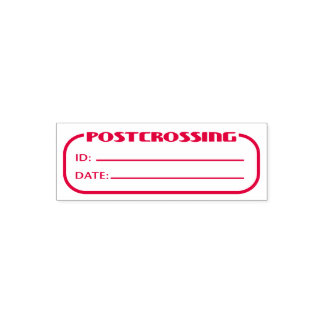 Postcrossing ID en datum leeg in te vullen Zelfinktende Stempel