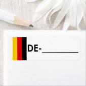 Postcrossing ID Label Duitsland "Vlaggenstijl" (Insitu)