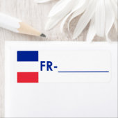 Postcrossing ID Label Frankrijk "Vlaggenstijl" (Insitu)