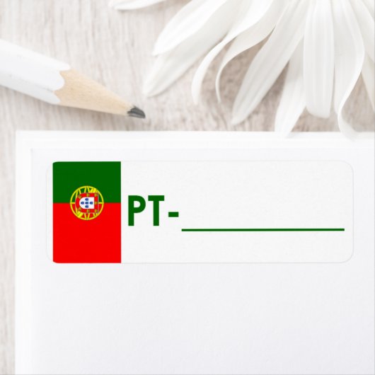 Postcrossing ID Label Portugal "Vlaggenstijl" (Insitu)