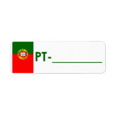 Postcrossing ID Label Portugal "Vlaggenstijl" (Voorkant)
