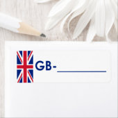 Postcrossing ID Label Verenigd Koninkrijk "Flag St (Insitu)