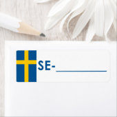 Postcrossing ID Label Zweden "Vlaggenstijl" (Insitu)