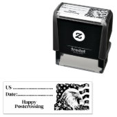 Postcrossing ID USA, USA Eagle Design, Zelfinktende Stempel (In situ)