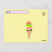 Postcrossing ijs-sundae verjaardagsansichtkaart briefkaart (Achterkant)