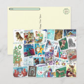 Postcrossing -International Postage Christmas Feestdagenkaart (Voorkant / Achterkant)