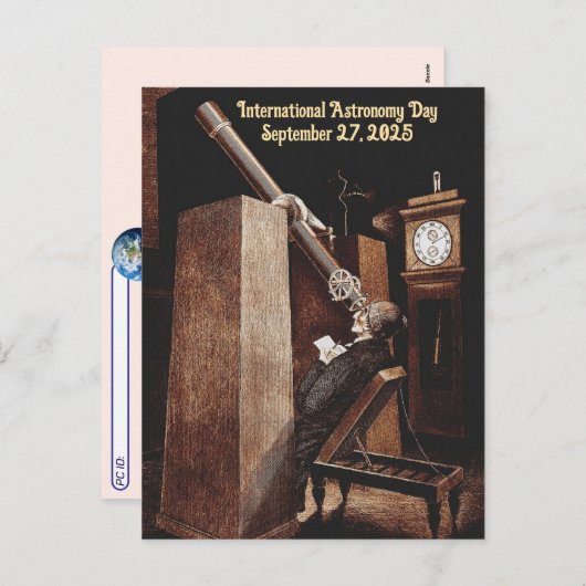 Postcrossing - Internationale Dag van de Astronomi Feestdagenkaart (Voorkant / Achterkant)