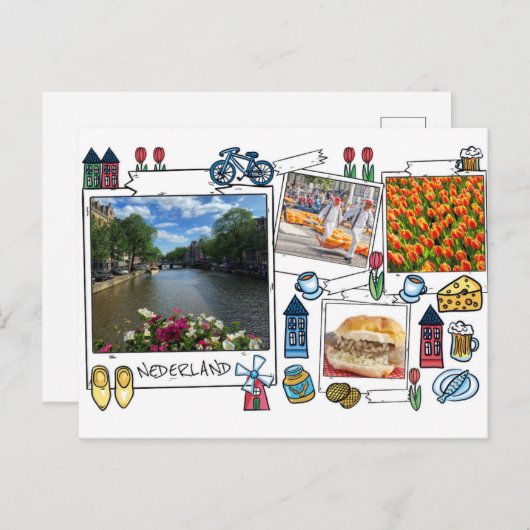 Postcrossing kaart Nederland / Nederland (Voorkant / Achterkant)