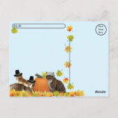 Postcrossing - Katten, pompoenen en herfstbladeren Briefkaart (Achterkant)