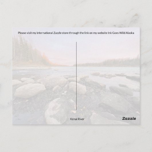 Postcrossing Kenai River - Briefkaart (Achterkant)