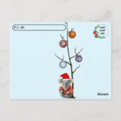 Postcrossing - Koala Kerstmis Briefkaart (Achterkant)