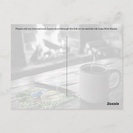Postcrossing Koffie - Briefkaart (Achterkant)