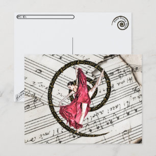 Postcrossing - Musical Dancer Briefkaart