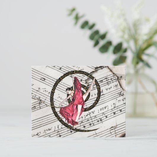Postcrossing - Musical Dancer Briefkaart (Staand voorkant)