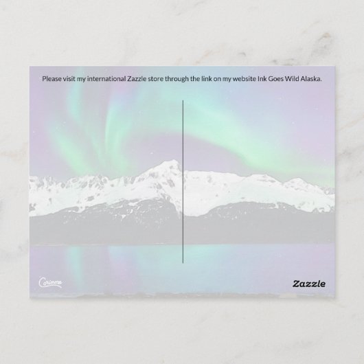 Postcrossing Noorderlicht 1 - Briefkaart (Achterkant)