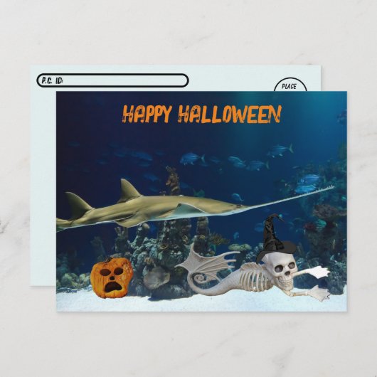 Postcrossing - onder het Zee Halloween Briefkaart (Voorkant / Achterkant)