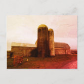 Postcrossing - Oude schuur: Roodmaanrouw Briefkaar Feestdagenkaart (Voorkant)