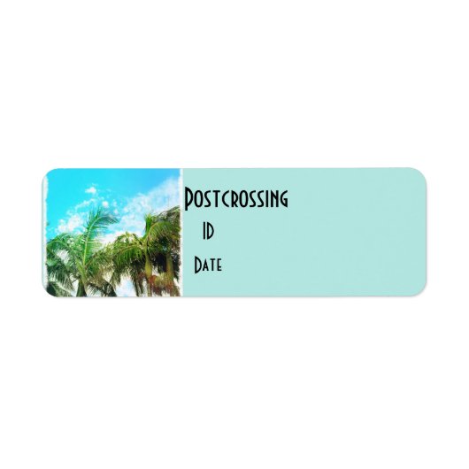 Postcrossing Palm Beach ID Labels (Voorkant)