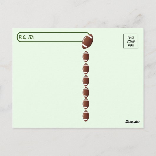 Postcrossing Patton Plays Football - Cat Briefkaar Briefkaart (Achterkant)