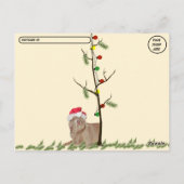 Postcrossing - Regen in de Weimaraner's Kerstmis Briefkaart (Achterkant)