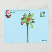 Postcrossing - Santa Claus Beach Party Kerstmis Briefkaart (Achterkant)