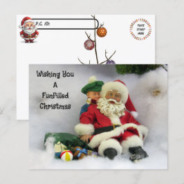Postcrossing - Santa Takes a Tumble Briefkaart