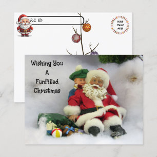 Postcrossing - Santa Takes a Tumble Briefkaart