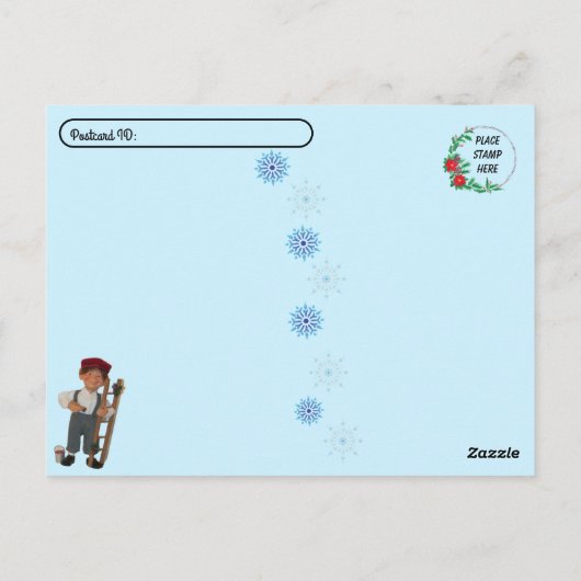 Postcrossing - Santa's Little Helpers - Cat & Elf Briefkaart (Achterkant)