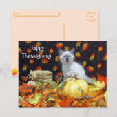 Postcrossing - Savannah Siamese Cat's Thanksgiving Briefkaart (Voorkant / Achterkant)