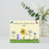 Postcrossing Schattigee bloemengroeten uit Briefka Briefkaart (Staand voorkant)