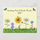 Postcrossing Schattigee bloemengroeten uit Briefka Briefkaart (Voorkant)