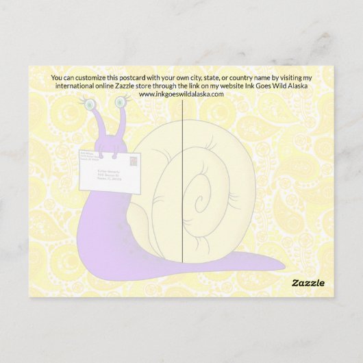  Postcrossing Snail - Briefkaart (Achterkant)
