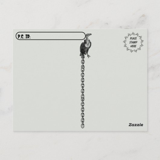 Postcrossing - Spooky Witch Halloween Briefkaart (Achterkant)